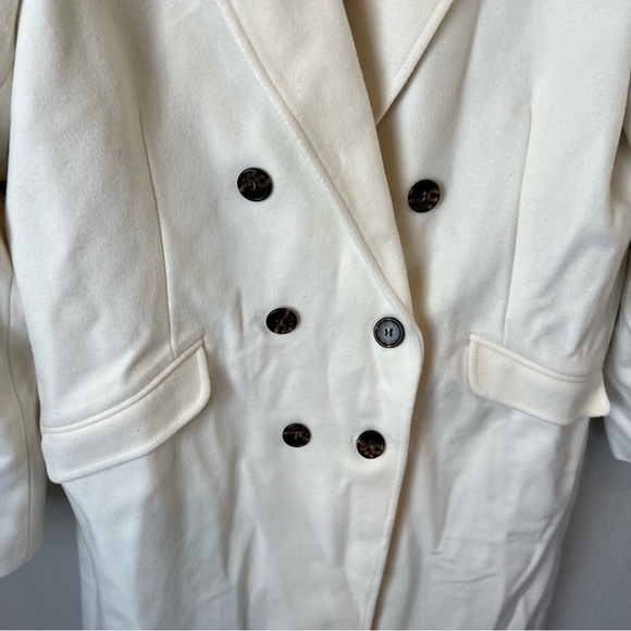 NWOT J. Crew Double-Breasted Topcoat Coat Italian Wool-Cashmere Blend Ivory 16 - Picture 5 of 13